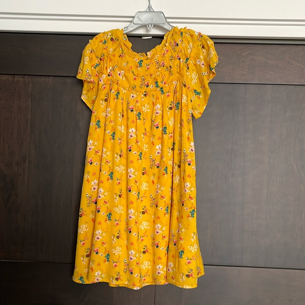 Peek Kids Yellow Floral Dress size 6/7